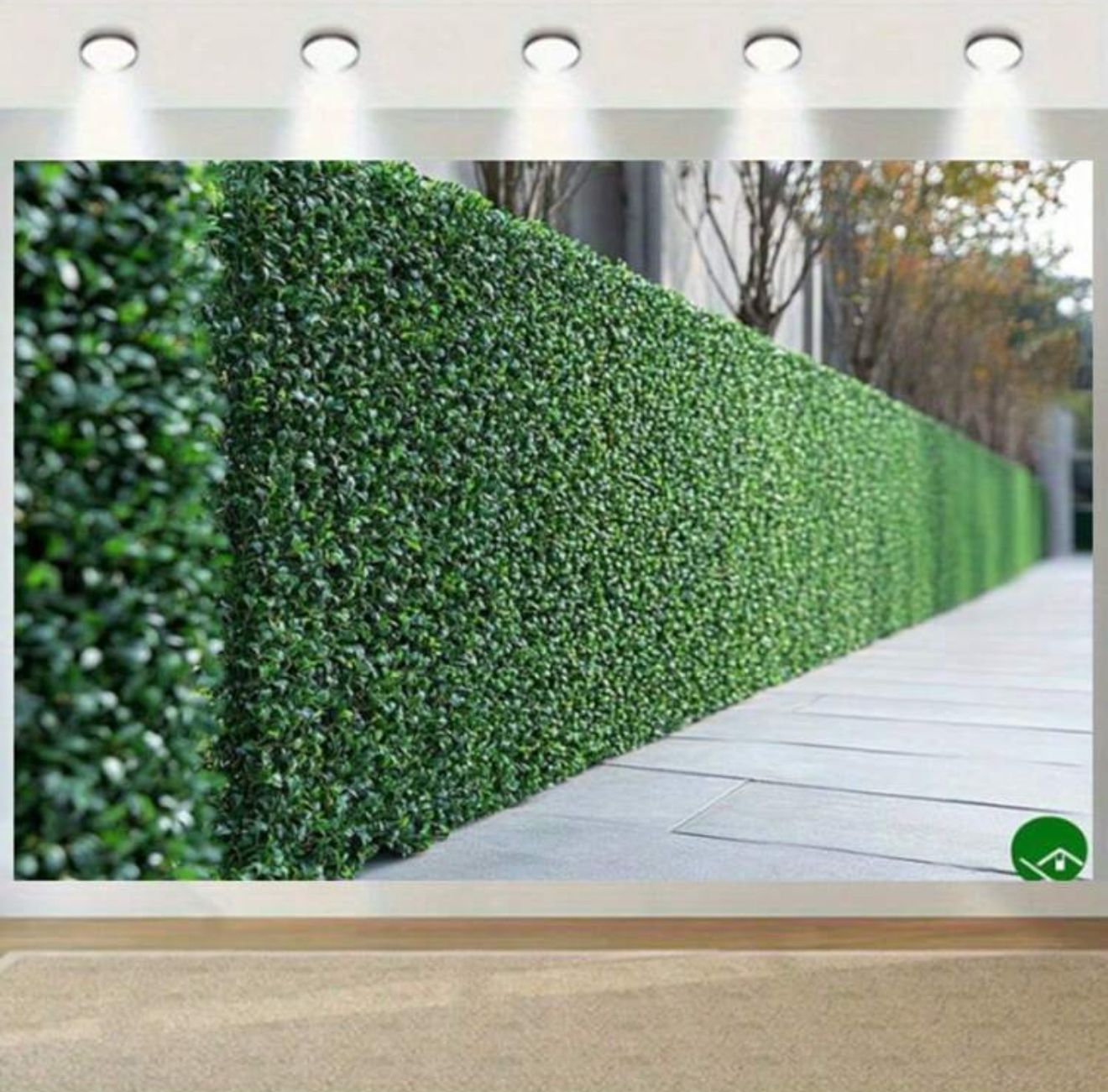 Gard viu decorativ frunze artificiale AT PERFORMANCE®, 3m x 1m lungime, verde deschis